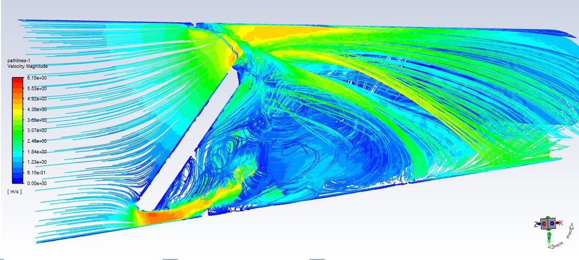Расчет гидродинамики трубопровода с запорной арматурой в Ansys