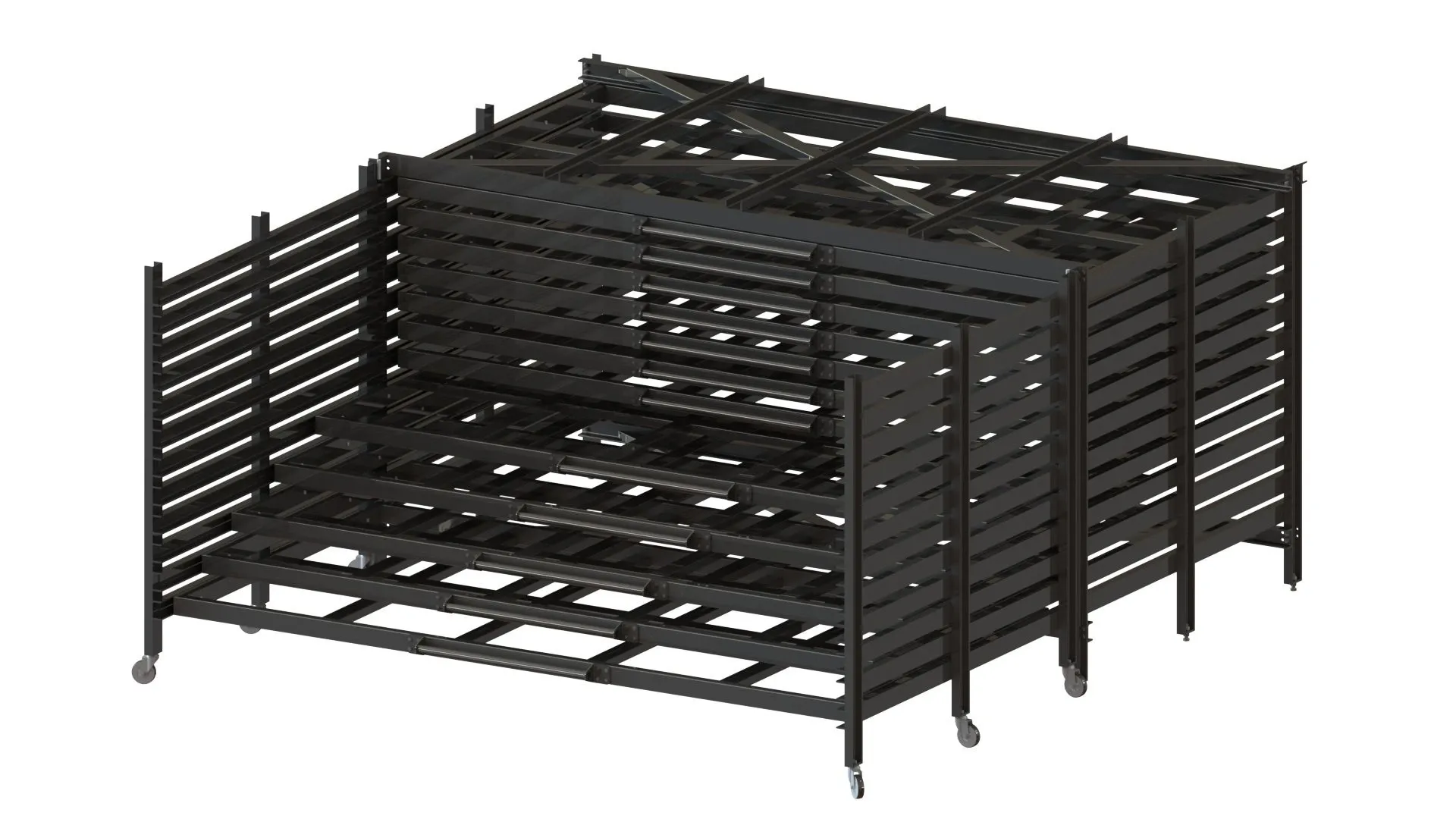 Стеллаж для хранения листового металла 1,5х3 м